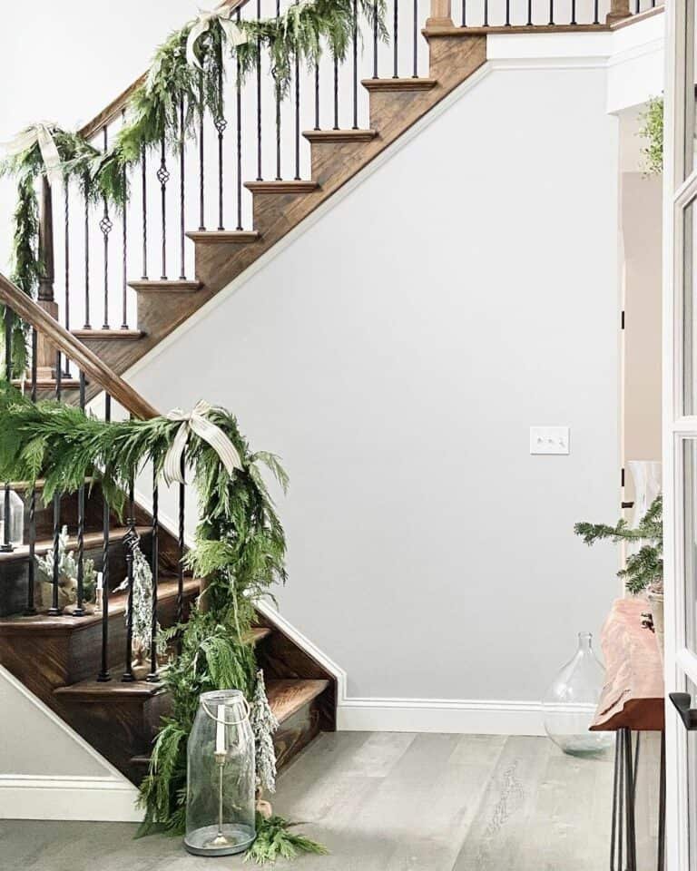 Wood Stair Garland