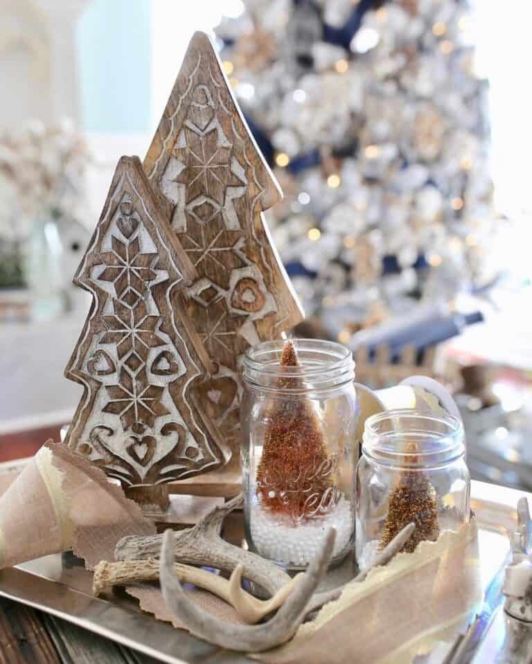 Wood Tree Centerpieces