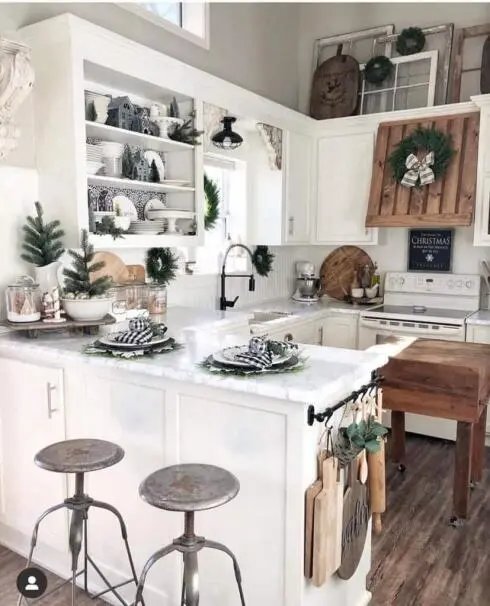 Wood White Kitchen