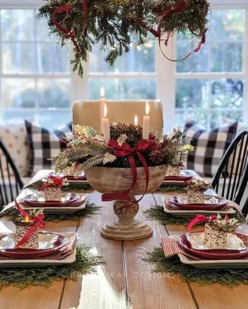 Wooden Bowl Centerpiece