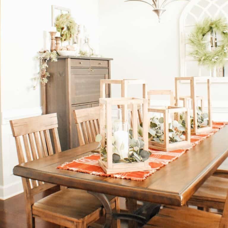 Wooden Lantern Centerpieces