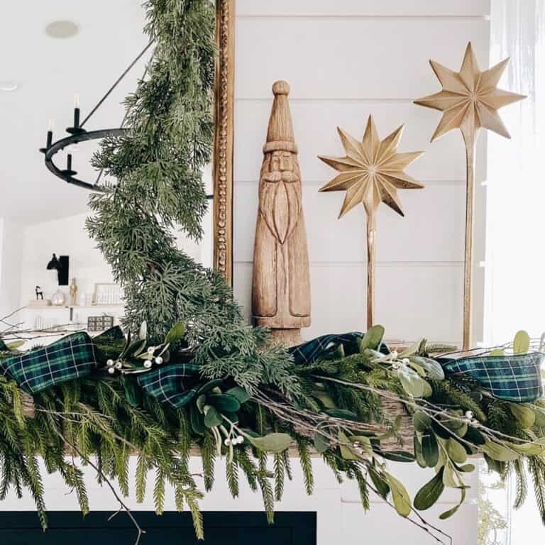 Wooden Mantel Display