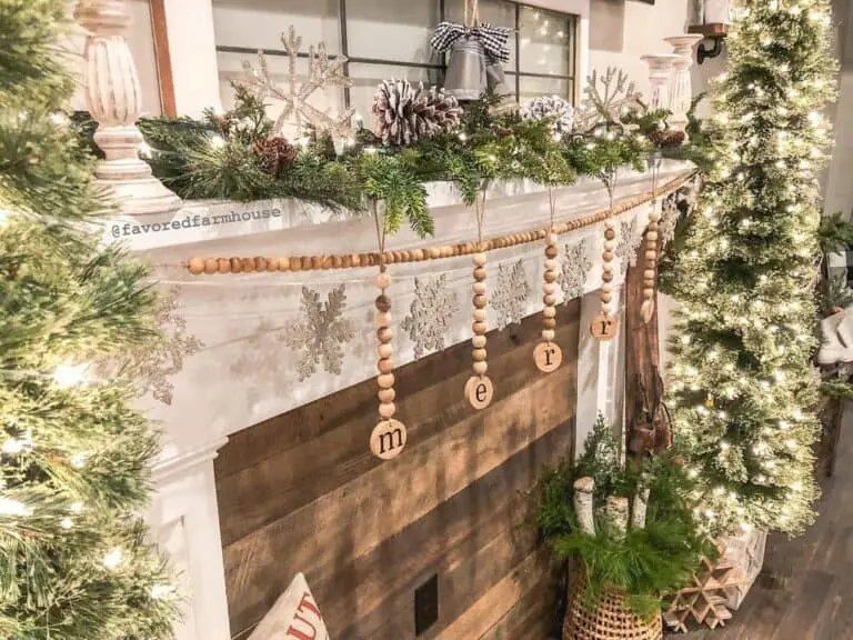 Wooden Mantel Ornaments