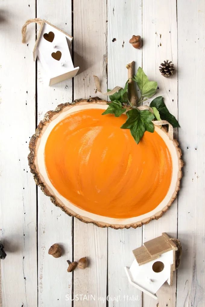 Wooden Pumpkin Craft