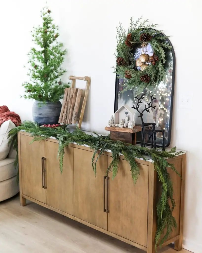 Wooden Sideboard Display