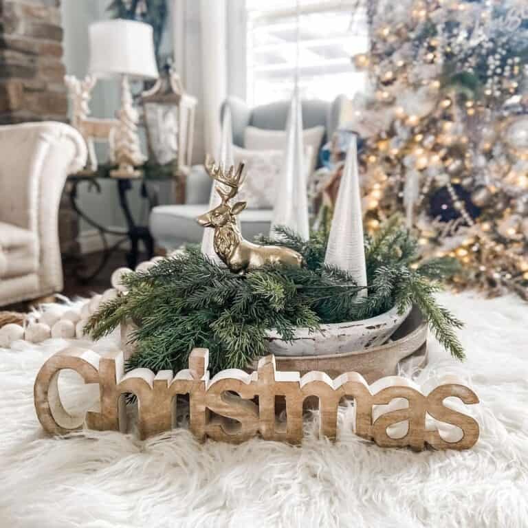 Wooden Table Centerpiece