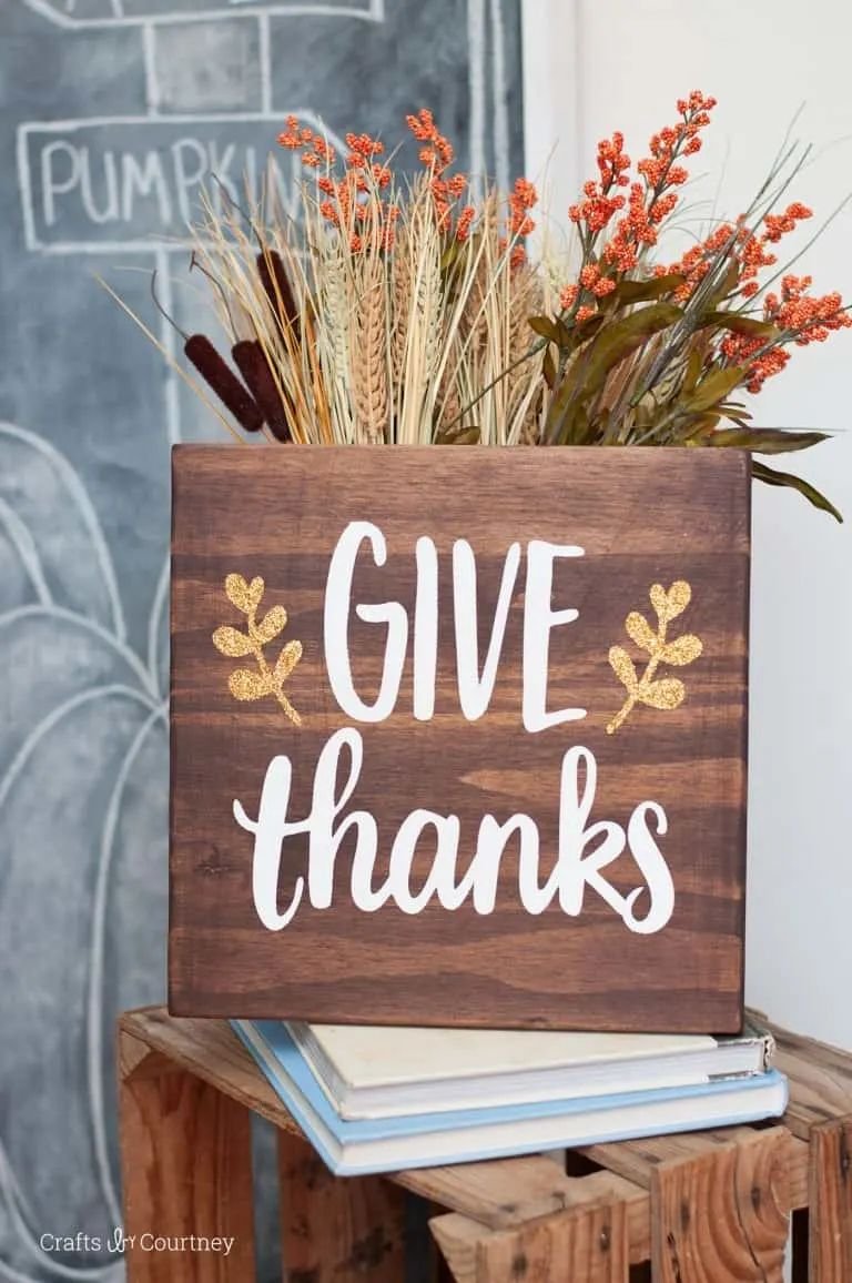 Wooden Thanksgiving Sign