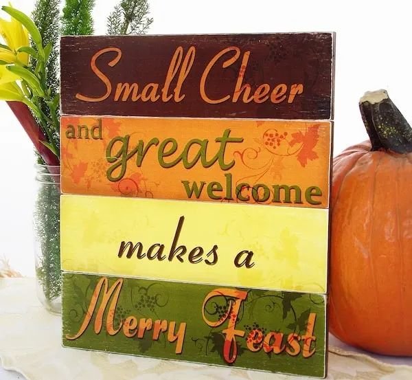 Wooden Thanksgiving Sign
