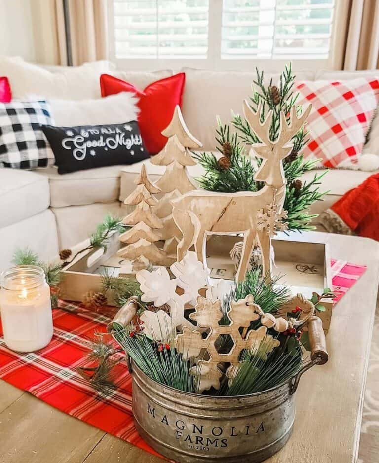Wooden Tree Centerpiece