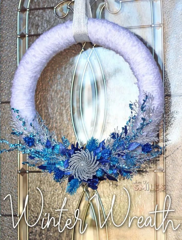 Blue White Wreath