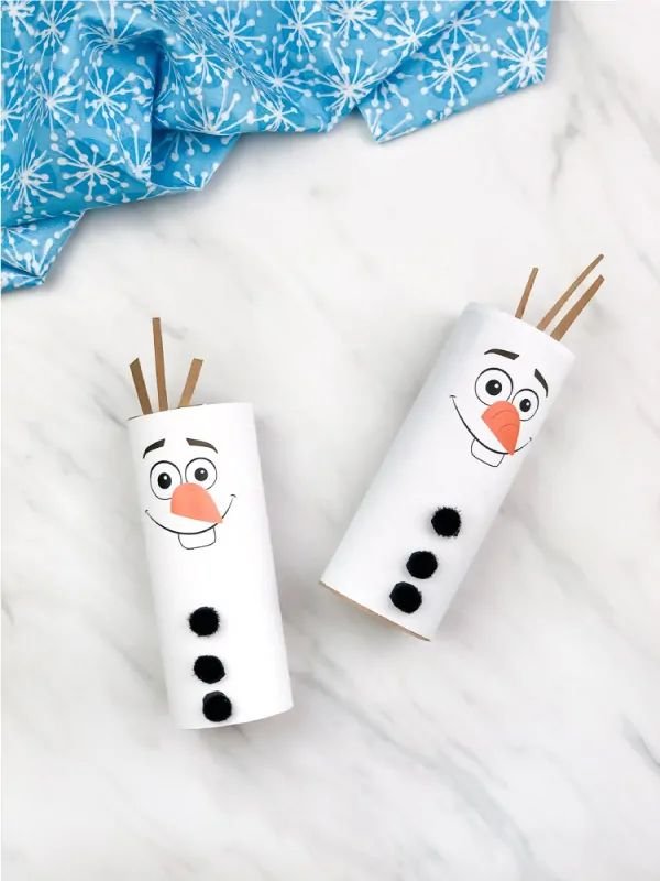 Olaf Toilet Paper Craft