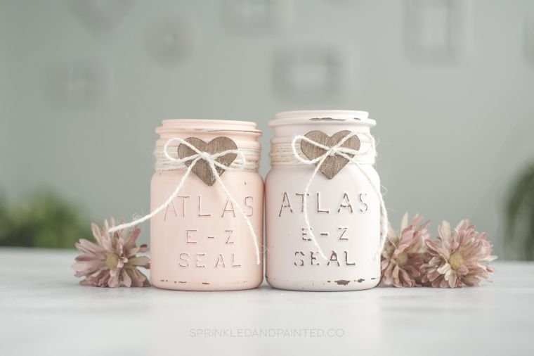 Pink Mason Jars