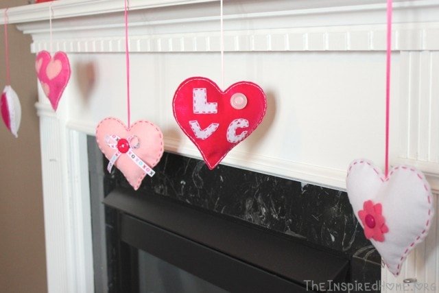 Stuffed Felt Hearts