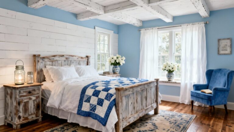 30 Blue Farmhouse Bedroom Ideas That Feel Fresh and Cozy
