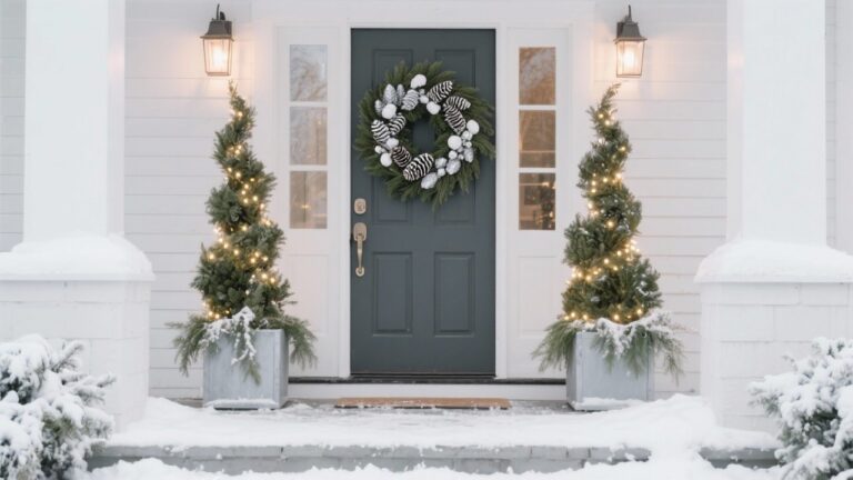 30 Stunning Winter Door Decor Ideas to Welcome the Season
