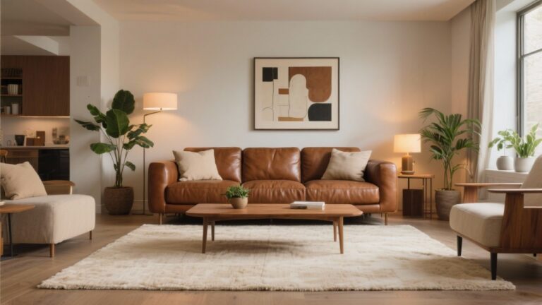 33 Brown Leather Couch Living Room Decorating Ideas