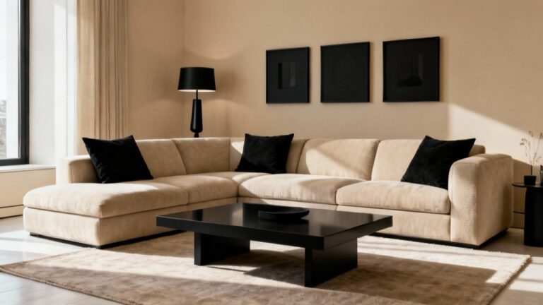 33 Stylish Beige and Black Living Room Decor Ideas