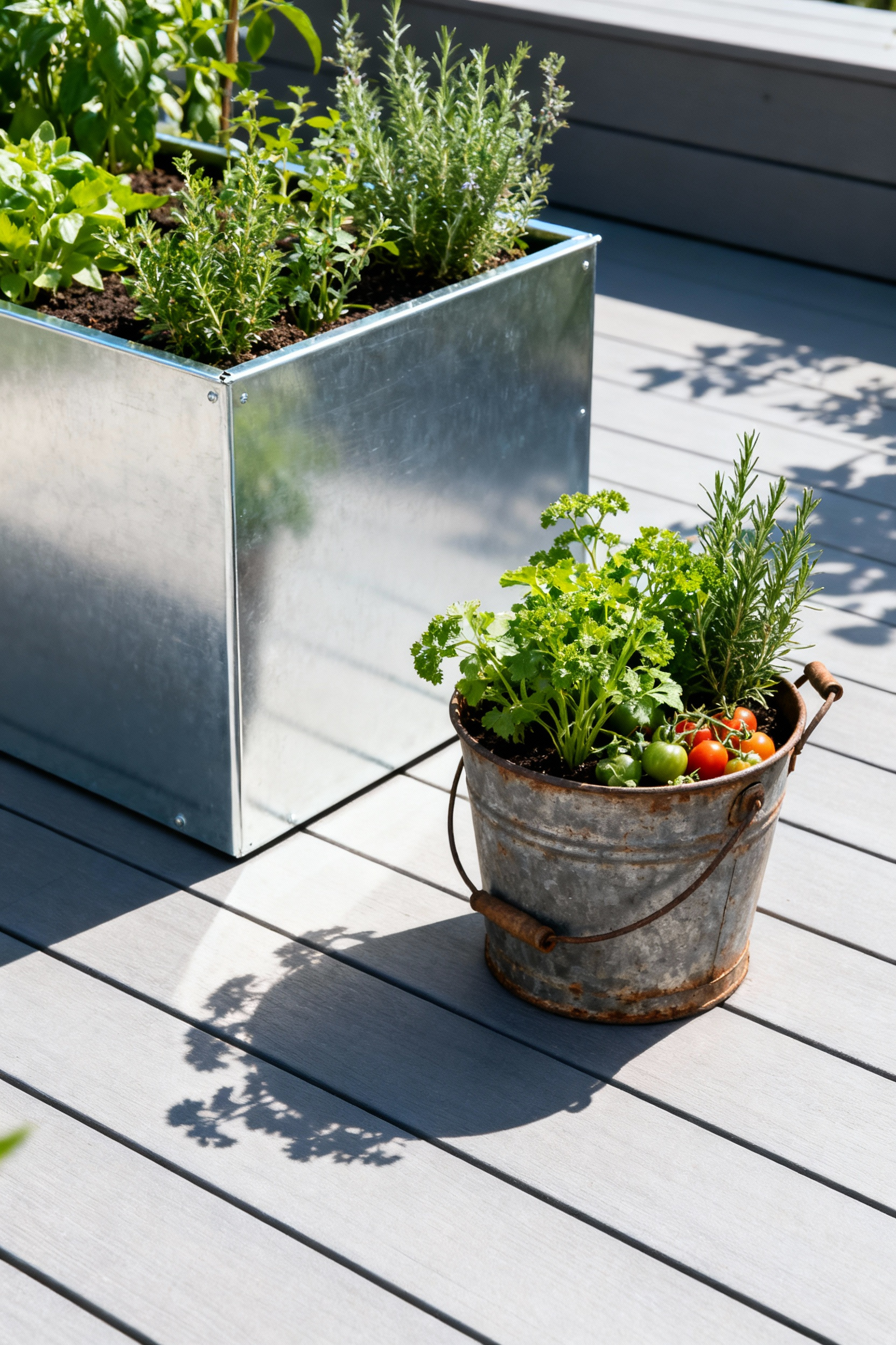 Metal Container Gardens