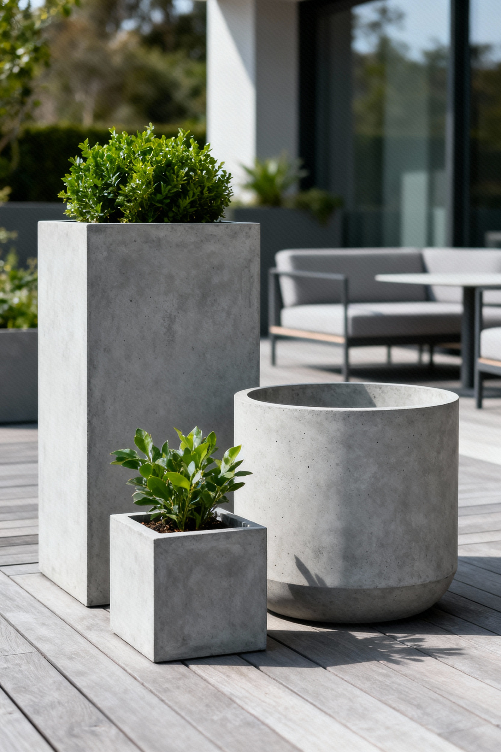 Modern Concrete Planters