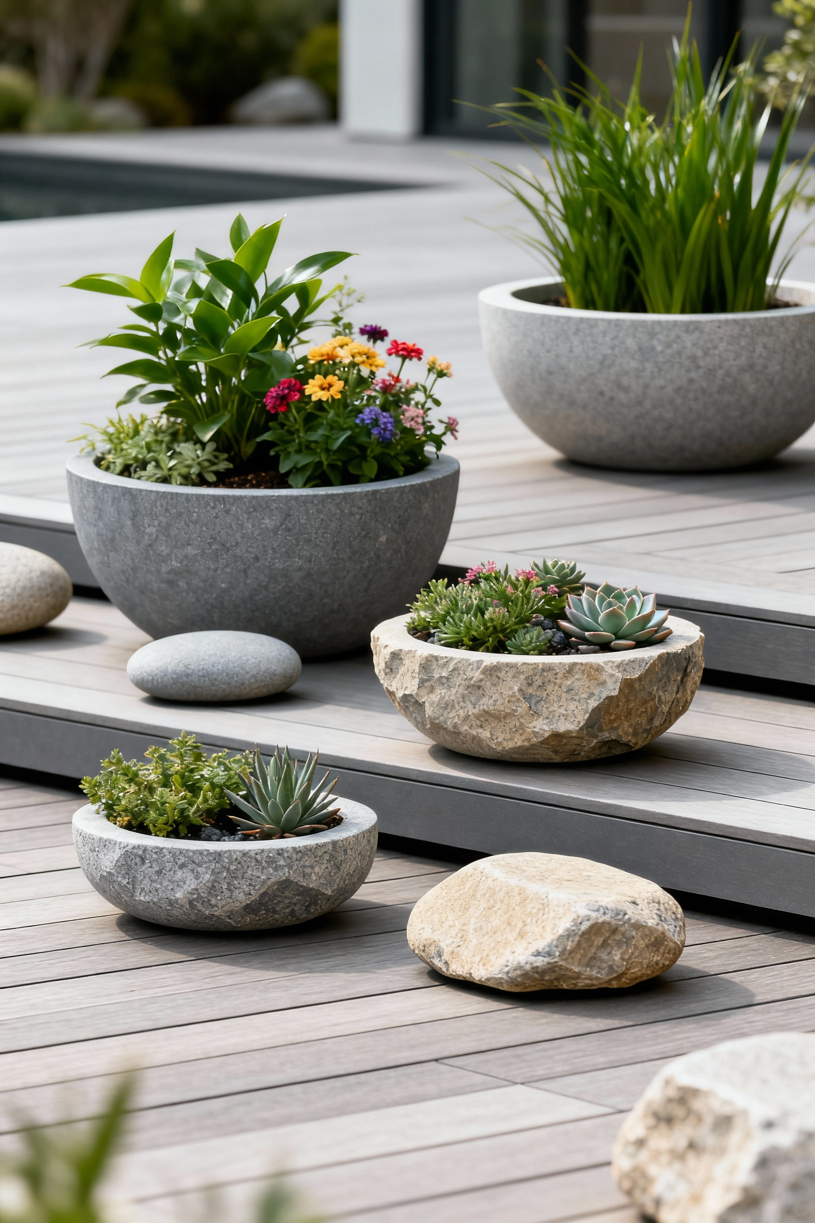 Stone Planter Bowls