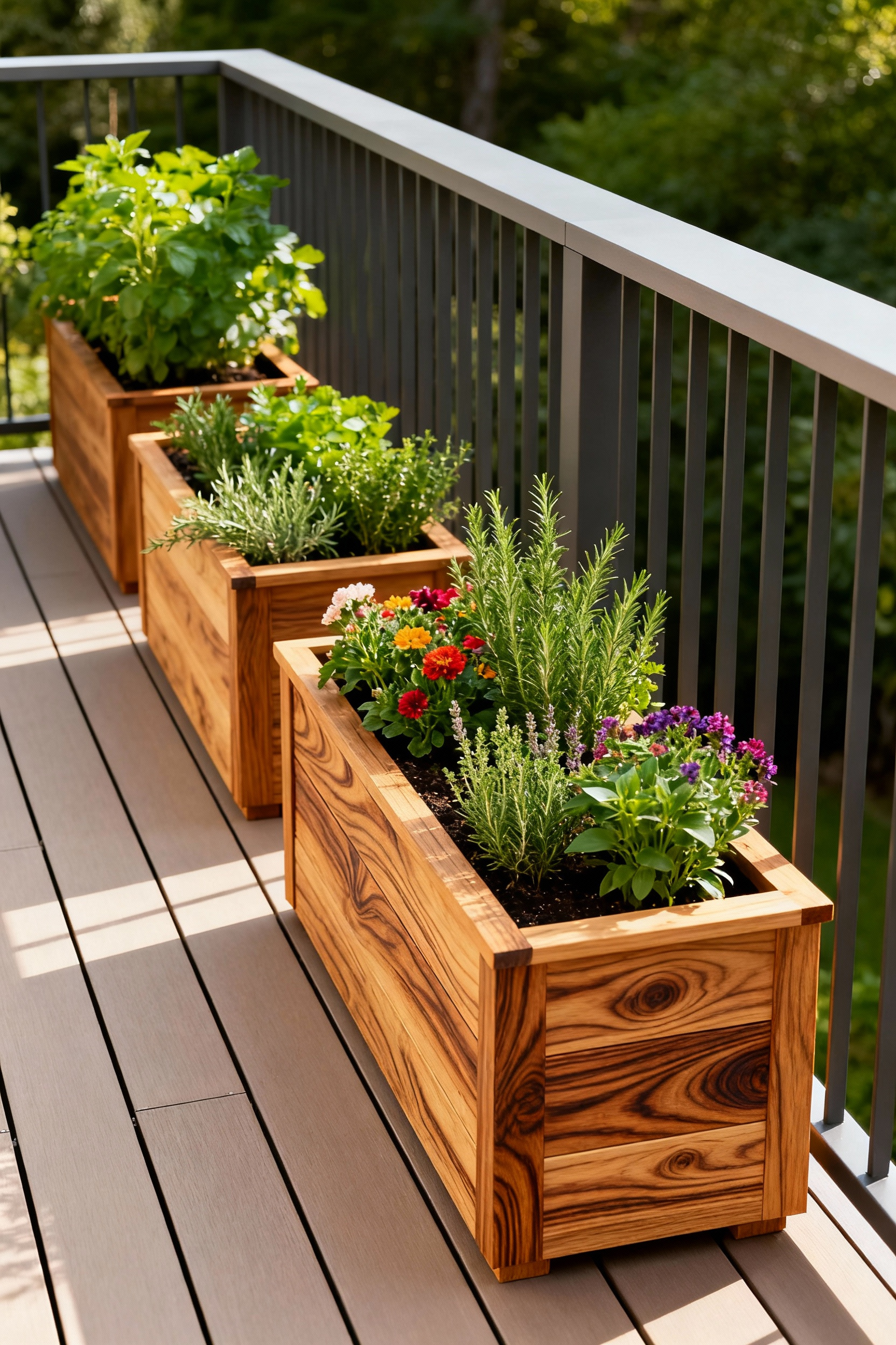Wood Box Planters