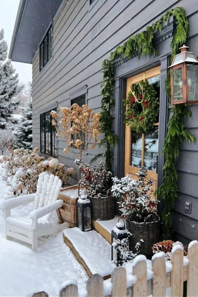 Antique Winter Porch