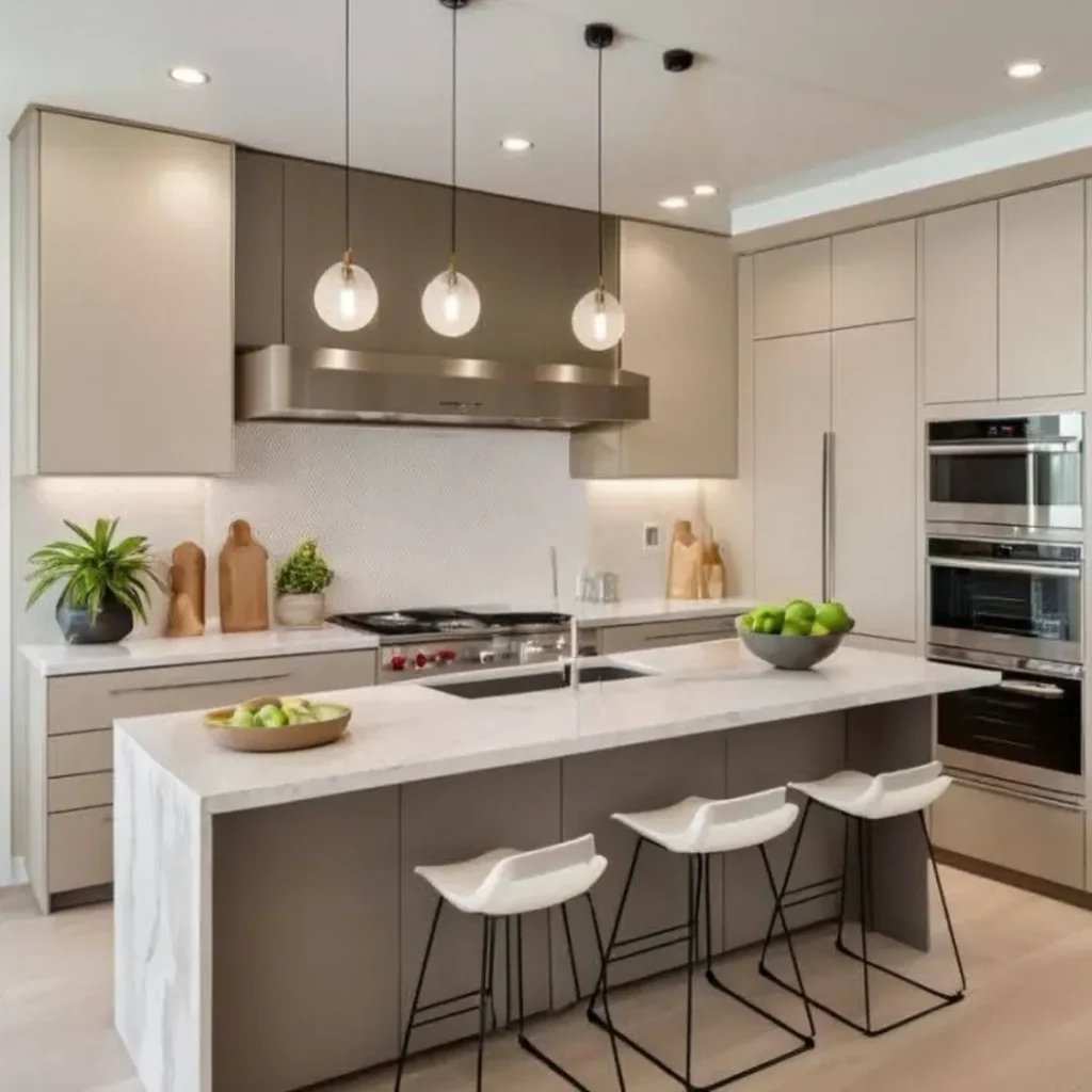 Beige Contemporary Kitchens