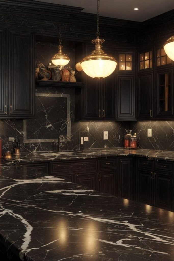 Black Marble Kitchens