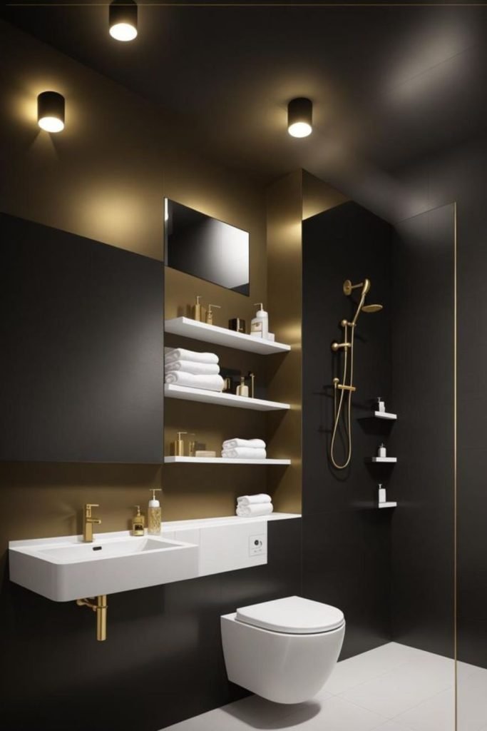 Black Tile Bathroom