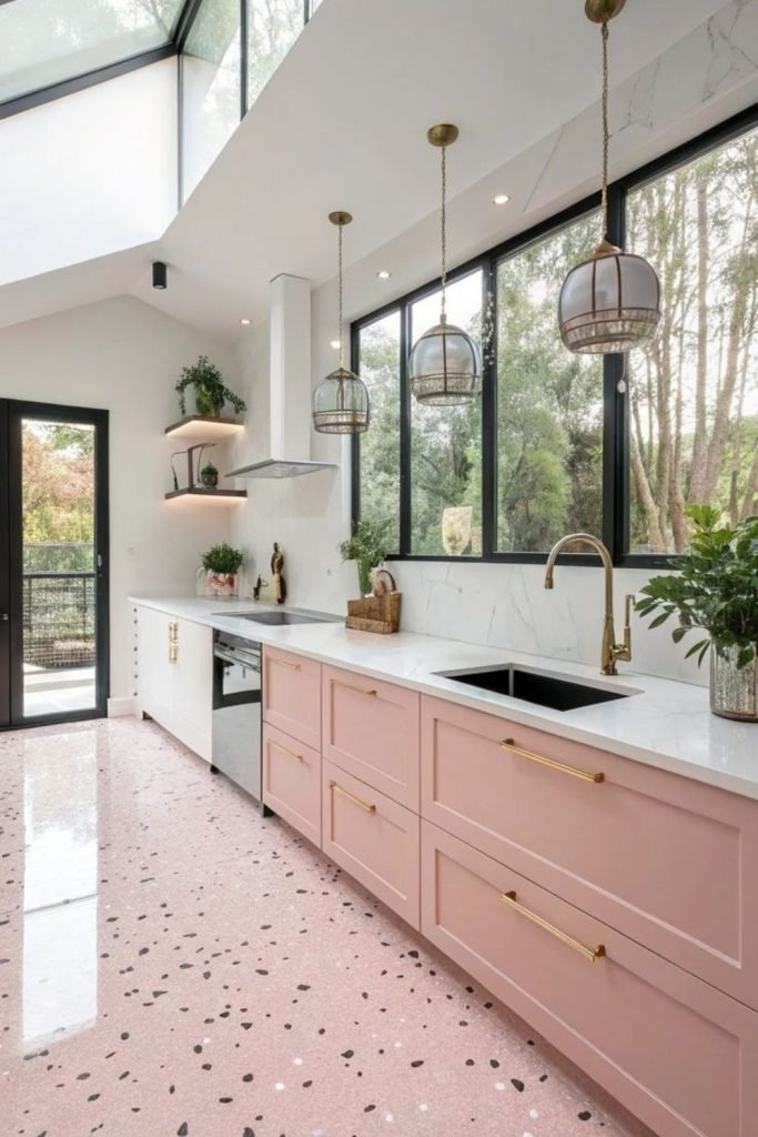 Blush Minimalist Kitchen