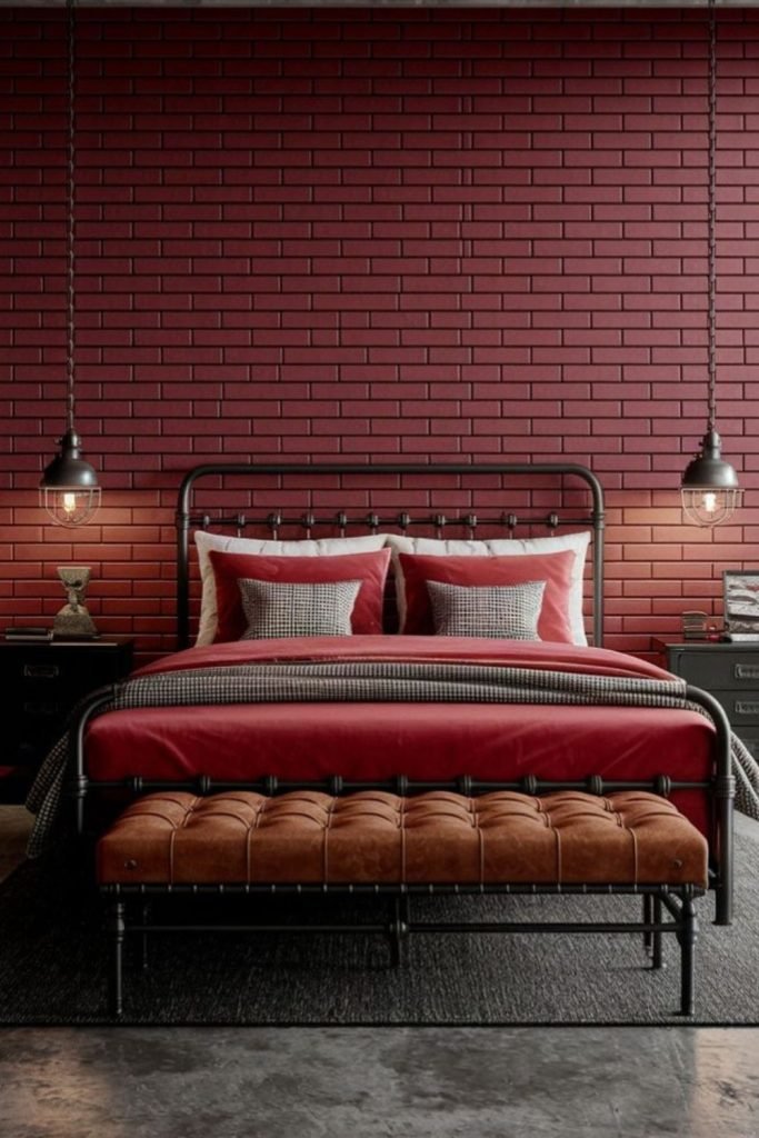 Burgundy Brick Industrial