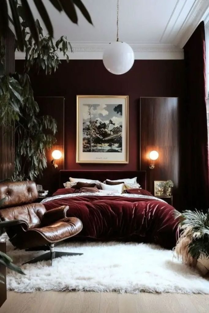 Burgundy Living Room