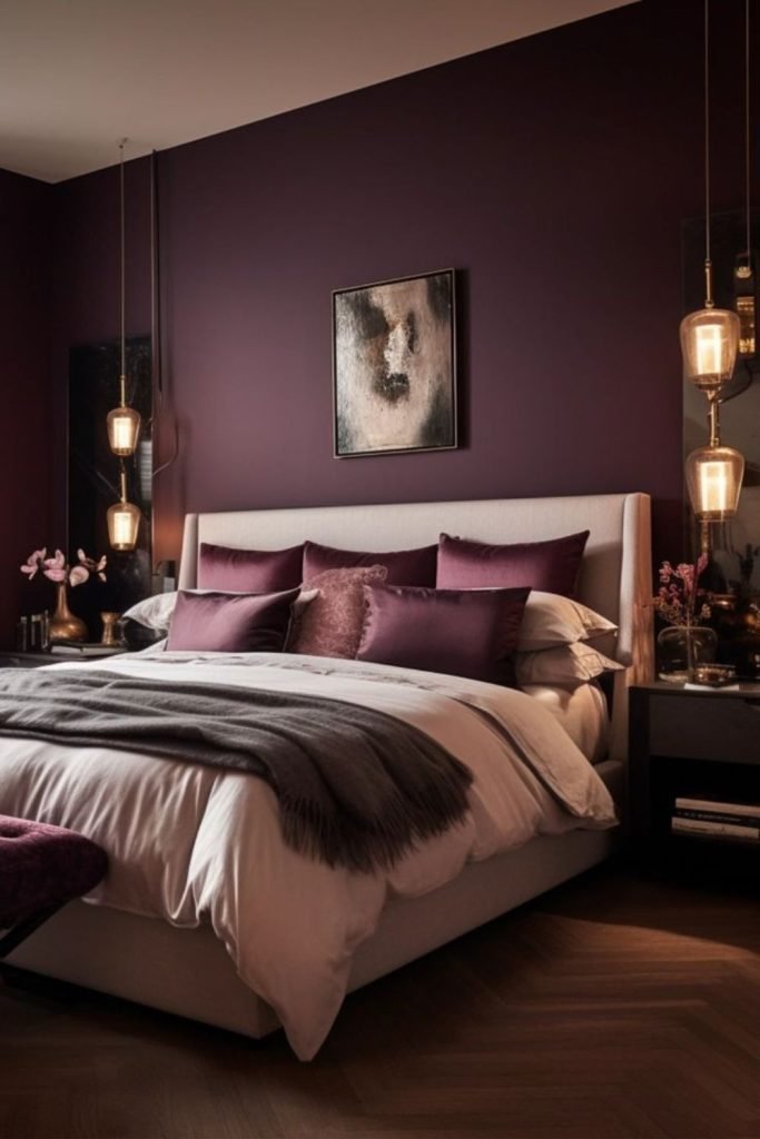 Burgundy Plum Bedroom