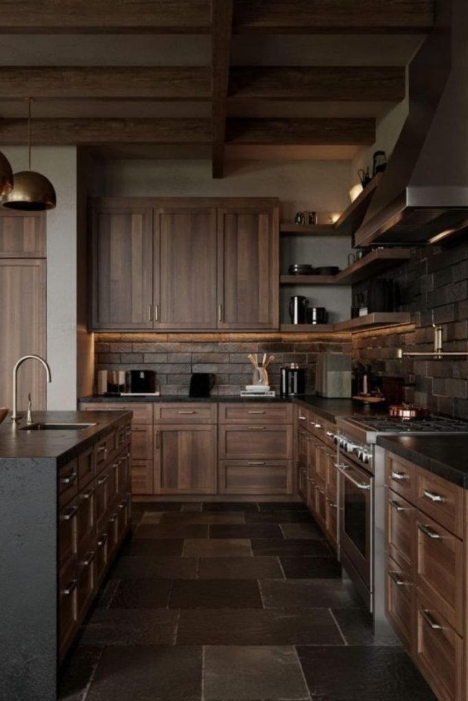 Burnt Wood Cabinets