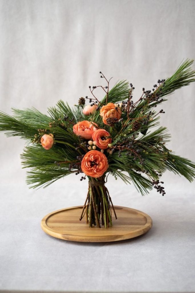 Copper Chrysanthemum Wreath