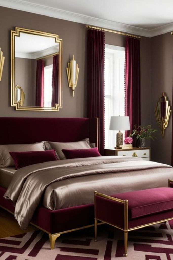 Cranberry Wallpaper Bedroom