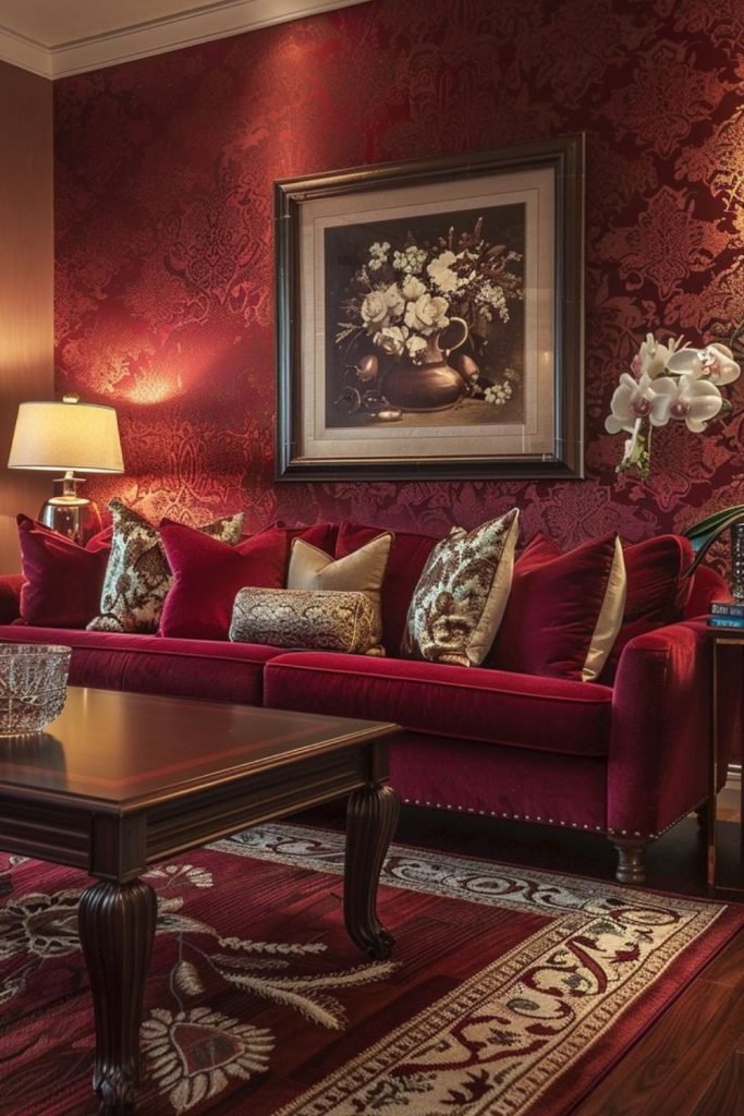 Crimson Velvet Seating