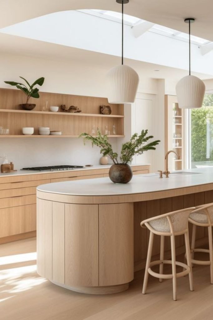Curved Wood Cabinetry