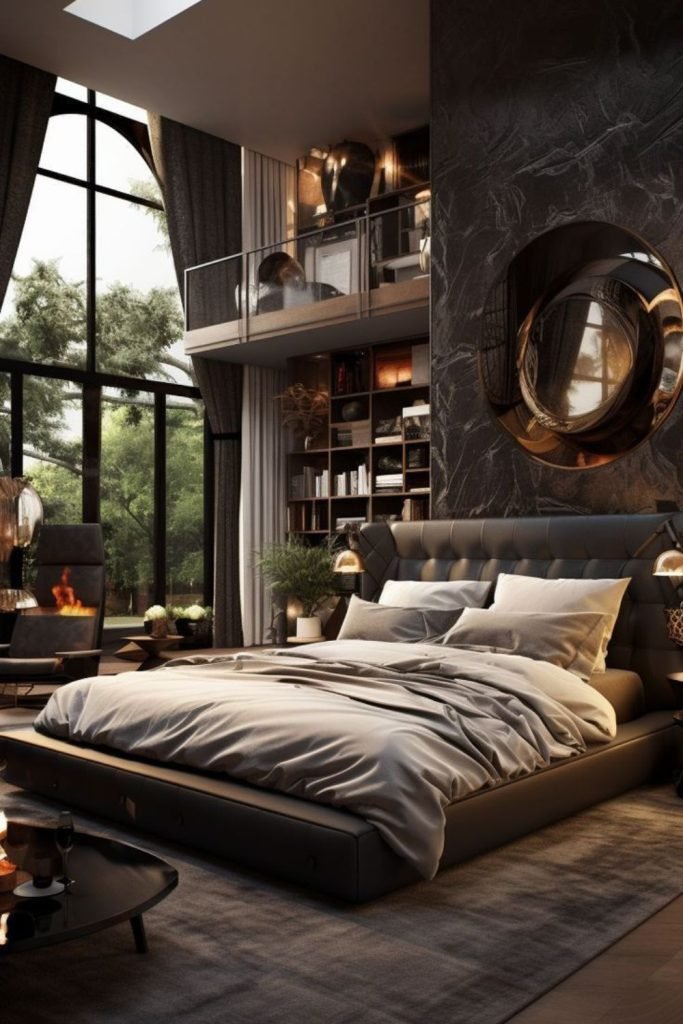 Dark Loft Bedroom