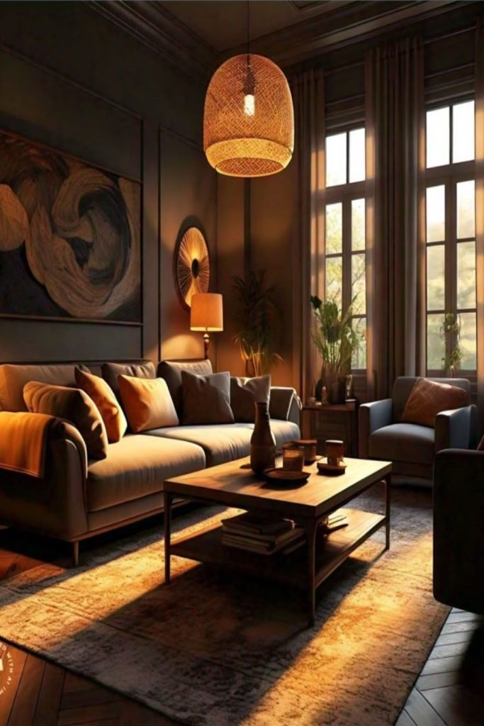Dark Mahogany Living Room