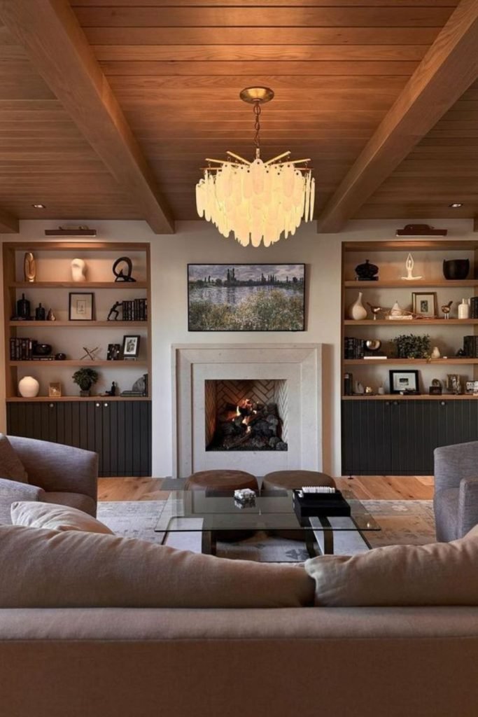 Dark Minimal Fireplace