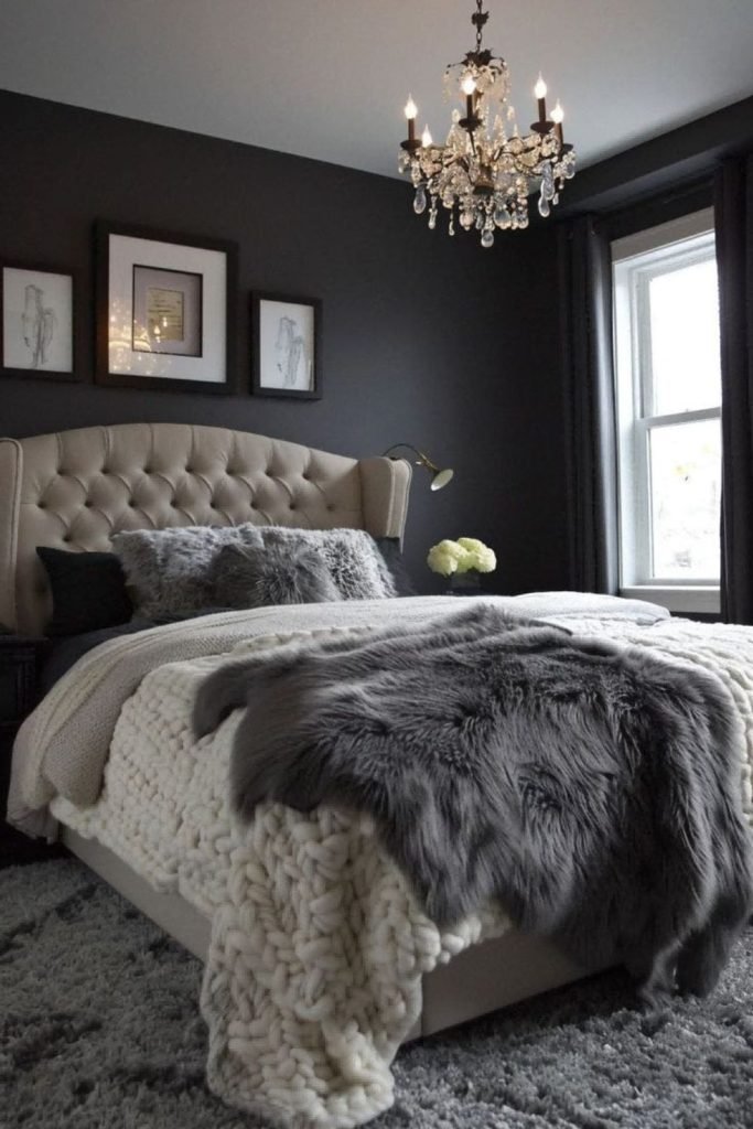 Dark Velvet Bedroom