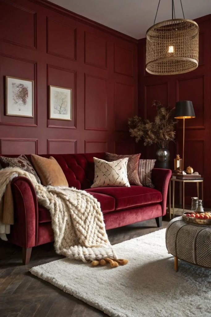 Dark Velvet Living Room