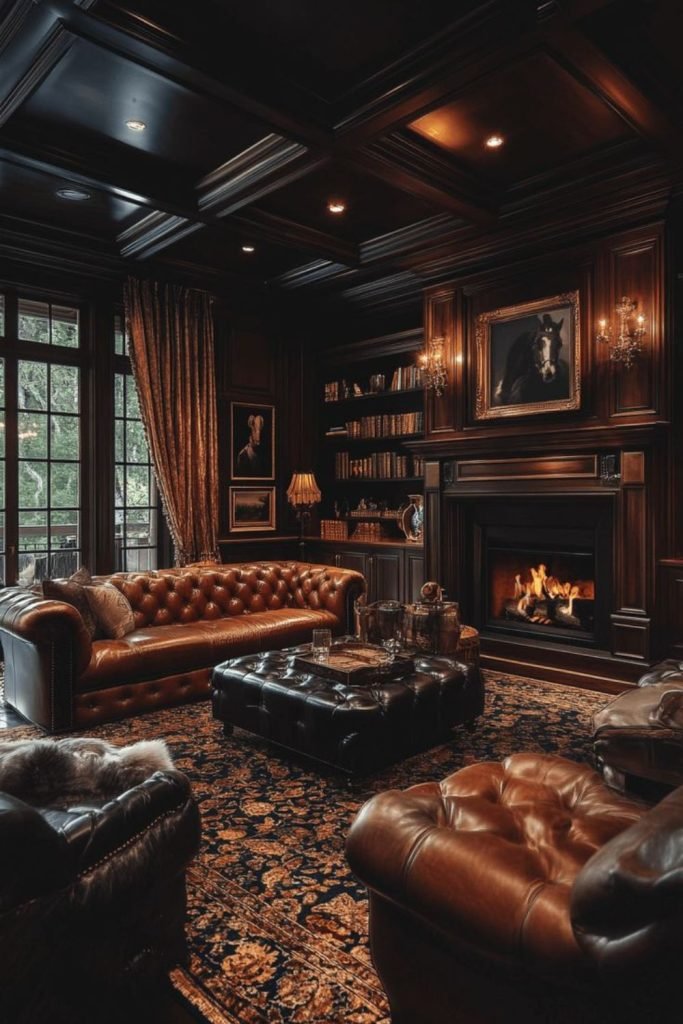 Dark Velvet Living Room