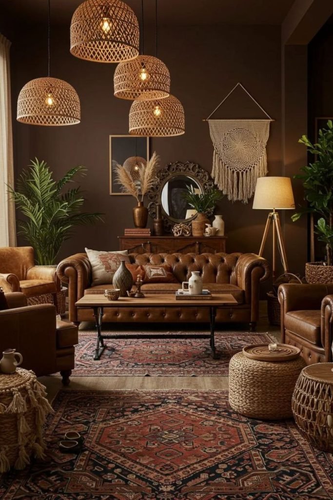 Dark Wood Living Room