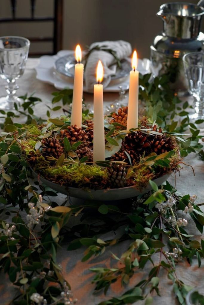 Evergreen Spiral Centerpiece