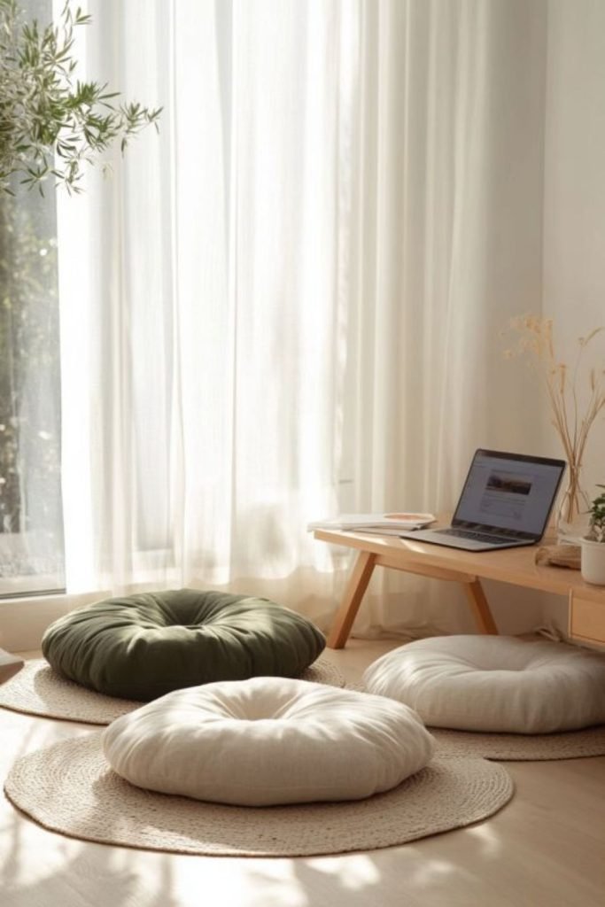 Floor Cushion Workspace