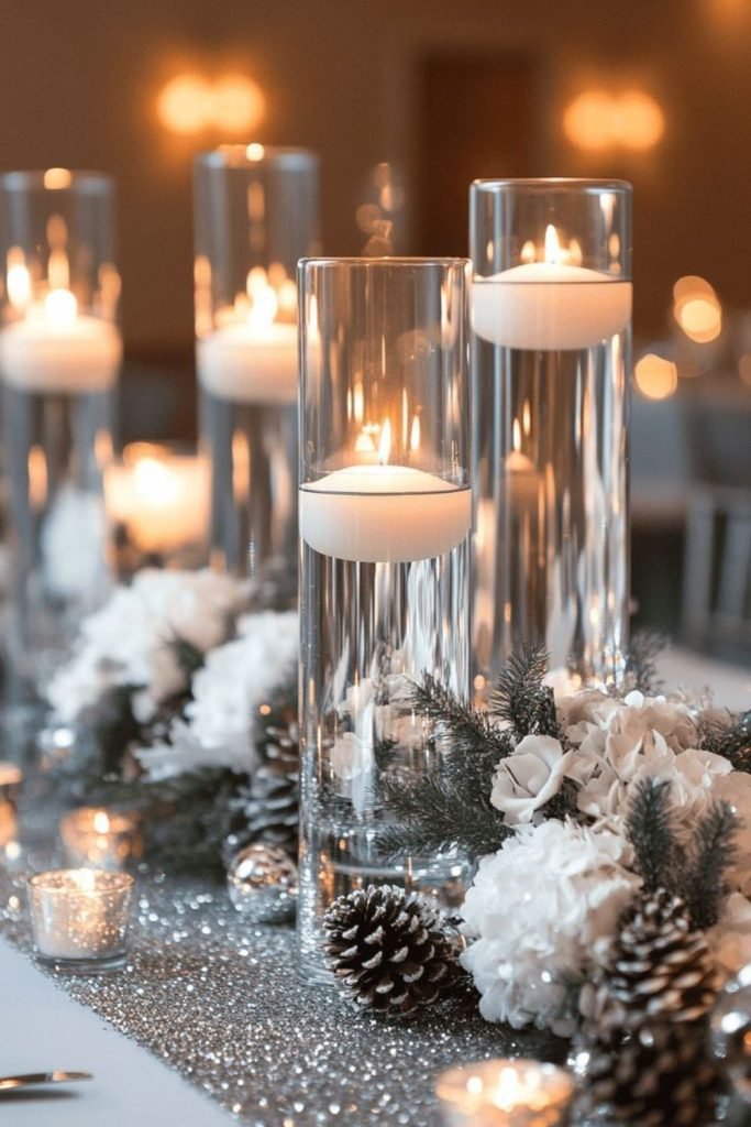 Frosted Lantern Centerpiece