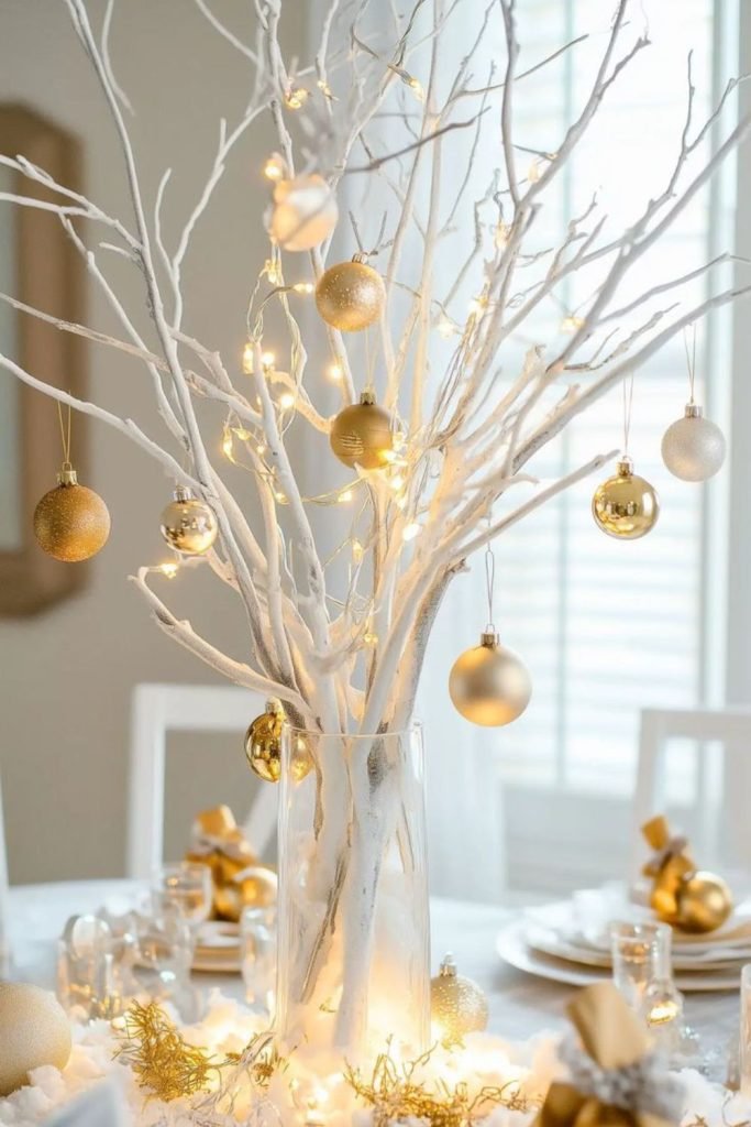 Frosted Twig Centerpiece
