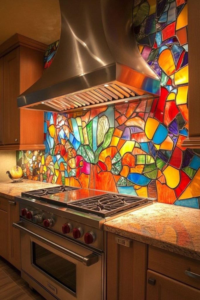 Glass Fragment Backsplash